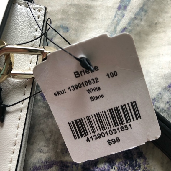 Danier leather wallet with removable strap in white - Picture 4 of 8